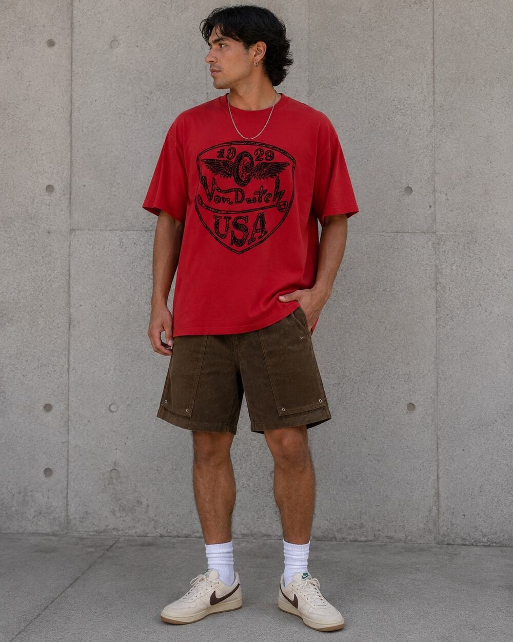 Von Dutch USA 1929 Garage Red Graphic T-Shirt Men’s 3XL Made in USA